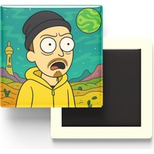 İberk Jesse Pinkman - 9x9 cm Baskılı Kare Buzdolap Magneti (Rozetli)