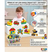 Belirtilmemiş Tik Tak ve Yapı Blokları Eğtici Oyuncaklar 500 Parça 6 Renk Blok Set Eğitici Geliştirici Tiktak