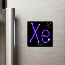 İberk Xenon (Ksenon) Elementi – Buzdolap Magneti – 9x9 cm