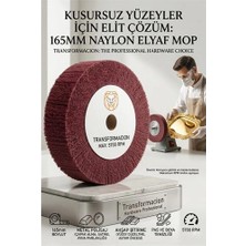 SÜS Mey Ithalat® Kırmızı Skoç Elyaf Mop Parlatma Diski - 5700 Rpm 165 mm Metal ve Paslanmaz  723107