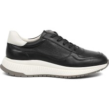 Celal Gültekin Erkek Siyah Bağcıklı Kalın Tabanlı Sneaker
