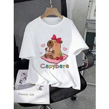 CC Collection Cappybara Desenli Çocuk Tişört Sevimli Baskılı Regular Fit