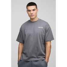 CC Collection Oversize Erkek Limited Baskılı Detaylı T-Shirt