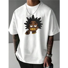 CC Collection Altın Diş Baskılı Erkek Oversize T-Shirt