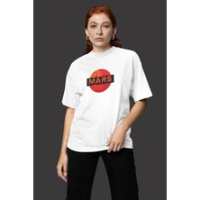CC Collection Mars Baskılı Kadın Oversize T-Shirt