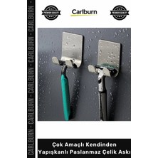 Carlburn Özel Üretim Delme Gerektirmeyen Matkapsız Metal Çok Amaçlı Kendinden Yapışkanlı Paslanmaz Çelik Askı