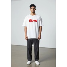CC Collection Unisex The Boys Baskılı Oversize Nefes Alan T-Shirt