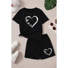CC Collection Unisex Çocuk Şortlu Baskılı Yazlık 3-12 Yaş Arası Nefes Alan Takımlar
