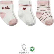 SÜS Mey Ithalat®   3'lü Penye Boy And Girl Soket Çorap BS10114 Pembe