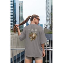 CC Collection Vintage Baskılı Oversize Kadın T-Shirt
