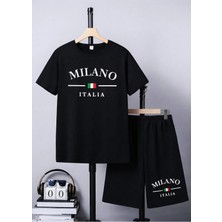 CC Collection Unisex Çocuk Şortlu Baskılı Yazlık 3-12 Yaş Arası Nefes Alan Takımlar