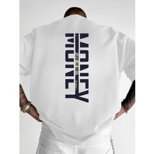 CC Collection Erkek Oversize Money Sırt Baskılı T-Shirt Rahat ve Şık Tasarım