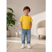 CC Collection Çocuk Basic Tişört Düz Baskısız Kısa Kollu Günlük Rahat Unisex Tshirt