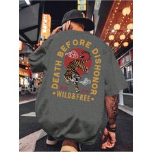 CC Collection Kaplan Baskılı Erkek Oversize T-Shirt