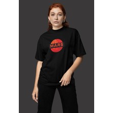 CC Collection Mars Baskılı Kadın Oversize T-Shirt