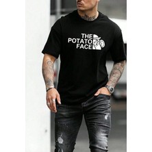 CC Collection Erkek Oversize Baskılı Tişört – The Patato Face, Günlük & Sokak Stili