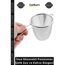 Carlburn #süzgeç Mikro Filtre Ergonomik Kupa Demlik Ince Gözenekli Paslanmaz Çelik Çay Kahve Süzgeci