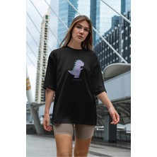 CC Collection Dinosaur Baskılı Kadın Oversize T-Shirt