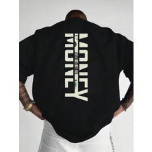 CC Collection Erkek Oversize Money Sırt Baskılı T-Shirt Rahat ve Şık Tasarım