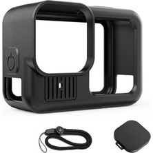 Go 13 Uyumlu Silikon Koruma Kılıfı Bileklikli Soft Case Black Siyah