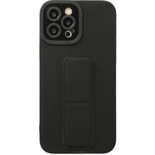 SÜS Mey Ithalat®   iPhone 12 Pro Max Kılıf Mega Standlı Silikon - Siyah