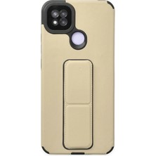 SÜS Mey Ithalat®   Redmi 9c Kılıf Mega Standlı Silikon - Gold