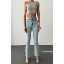 Lacarino 7598-1 Kadın Mini Flare Jean Pantolon