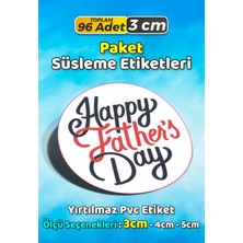 Sb Store Babalar Günü Ambalaj Hediye Paket Süsleme Etiketi Model 68 - 96 Adet 3cm