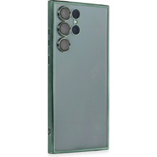 SÜS Mey Ithalat®  Samsung Galaxy S22 Ultra Kılıf  Lensli Silikon - Yeşil