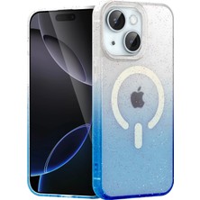 SÜS Mey Ithalat®   iPhone 15 Plus Pummel Shiny Magsafe Kapak - Mavi