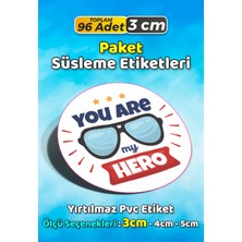 Sb Store Babalar Günü Ambalaj Hediye Paket Süsleme Etiketi Model 92 - 96 Adet 3cm