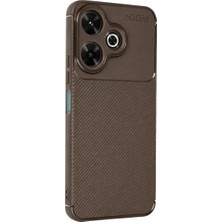 SÜS Mey Ithalat®   Redmi 13 4g Kılıf Auto Focus Karbon Kapak - Kahverengi