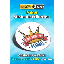 Sb Store Babalar Günü Ambalaj Hediye Paket Süsleme Etiketi Model 95 - 96 Adet 3cm