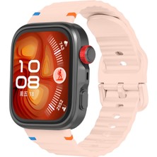 Redmud Teknoloji Huawei Watch Fit 3  Ile Uyumlu Dalgalı Dikiş Detaylı Silikon Saat Kordonu