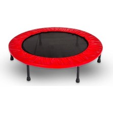 Trambolin 102 cm 40" Yuvarlak Stabil Çelik Çerçeve 22 cm Yükseklik Çocuk ve Yetişkin Için Taşınabilir Fesyonel Fitness Egzersiz Trampolini