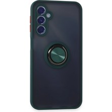 SÜS Mey Ithalat®  Samsung Galaxy M34 5g Kılıf Montreal Yüzüklü Silikon Kapak - Yeşil