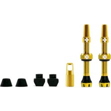 Tubeless Valves V2, Gold 44MM - Tubeless Valf, Tüpsüz Lastikler Için Valf Çekirdeği Sökme Aleti ile Gövdeleri - Presta Valf Gövde Kapakları Dahil