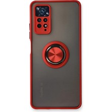 SÜS Mey Ithalat®   Redmi Note 11 Pro Kılıf Montreal Yüzüklü Silikon Kapak - Kırmızı