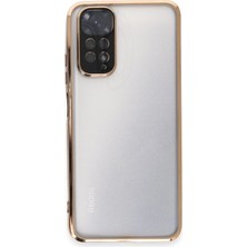 SÜS Mey Ithalat®   Redmi Note 11 Kılıf  Lensli Silikon - Gold