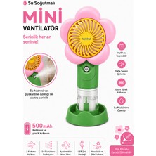 vooka Su Soğutmalı Mini Vantilatör | Type-C Şarjlı 3 Kademe Sessiz Püskürtmeli Masaüstü Fan