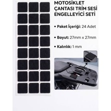 Tiesa Home Motosiklet Çantası Trim Sesi Engelleyici Yapışkanlı Kauçuk 27MM Kare Siyah