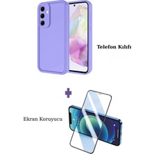 Fuchsia Samsung Galaxy A17 5g ile Uyumlu Viera Darbe Emici Silikon Kılıf + Seramik Ekran Koruyucu Seti