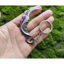 Loot Sepeti Valorant Yağmacı Bıçak Mor Metal Mini Figür ve Dekor Standı