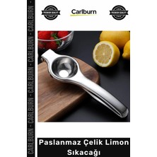 Carlburn Özel Üretim Manuel Ergonomik Metal Mutfak Bar Tipi Kaliteli Meyve Sıkma Aparatı Paslanmaz Çelik Limon Sıkacağı