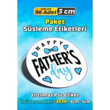 Sb Store Babalar Günü Ambalaj Hediye Paket Süsleme Etiketi Model 113 - 96 Adet 3cm
