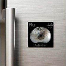 İberk Ruthenium (Rutenyum) Elementi – Buzdolap Magneti – 9x9 cm