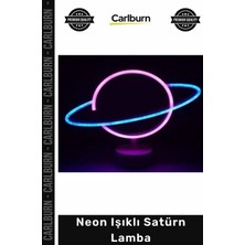 Carlburn Özel Üretim Modern Estetik Tasarım Pil USB Çalışan Dekoratif Hediye Gece Neon Işıklı Satürn Lamba