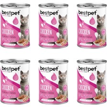 Bestpet Tavuklu Yavru Kedi Konservesi 400GR x 6 Lı Paket
