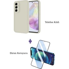 Fuchsia Samsung Galaxy A17 5g ile Uyumlu Viera Darbe Emici Silikon Kılıf + Seramik Ekran Koruyucu Seti