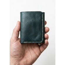 Huggy Craft Crazy Horse Deri Üç Katlı Cüzdan – Petrol Yeşili